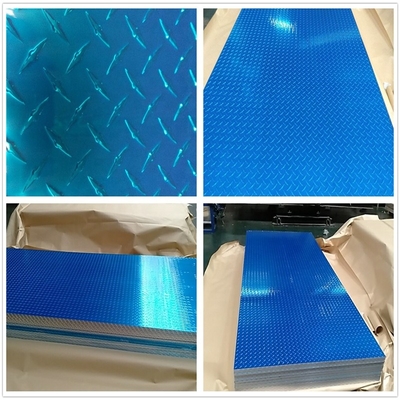 1060 3003 Checker Tear Drop  Coating Aluminium Coil Sheet Embossed Aluminum Plate